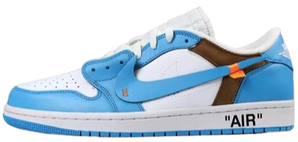 AJ1 Low X OW Customs University Blue