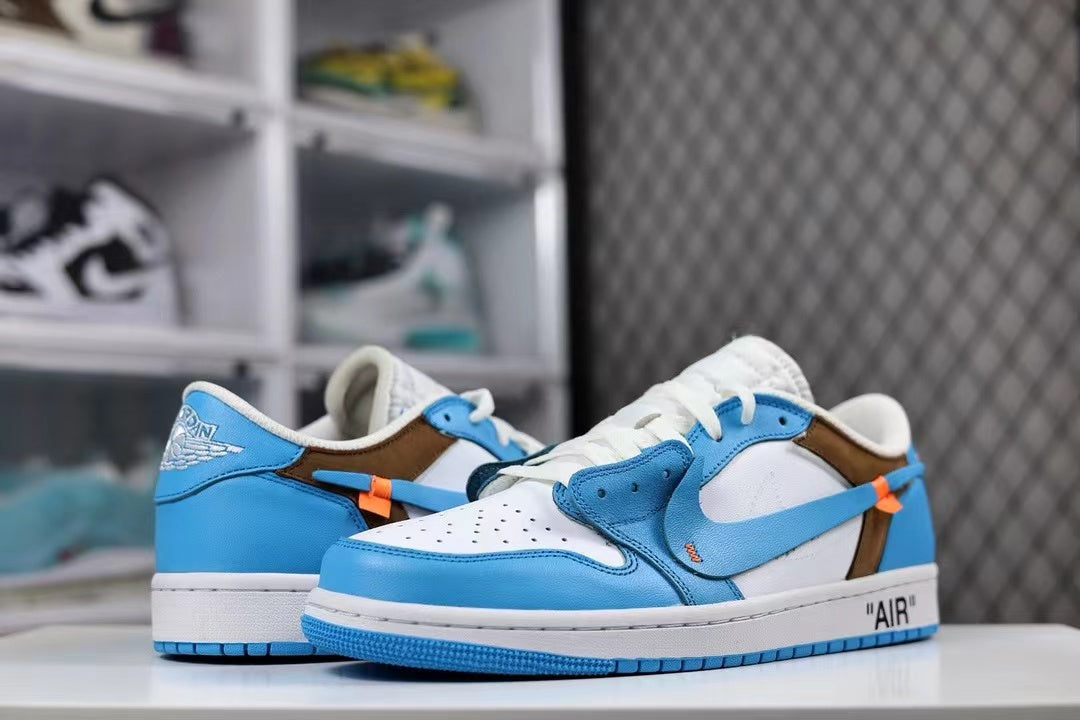 AJ1 Low X OW Customs University Blue