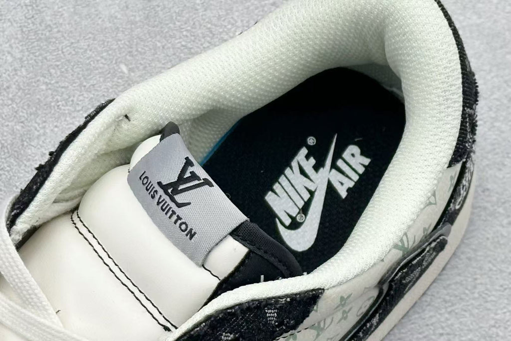 AJ1 Low Travis Scott x LV Black Monogram Customs