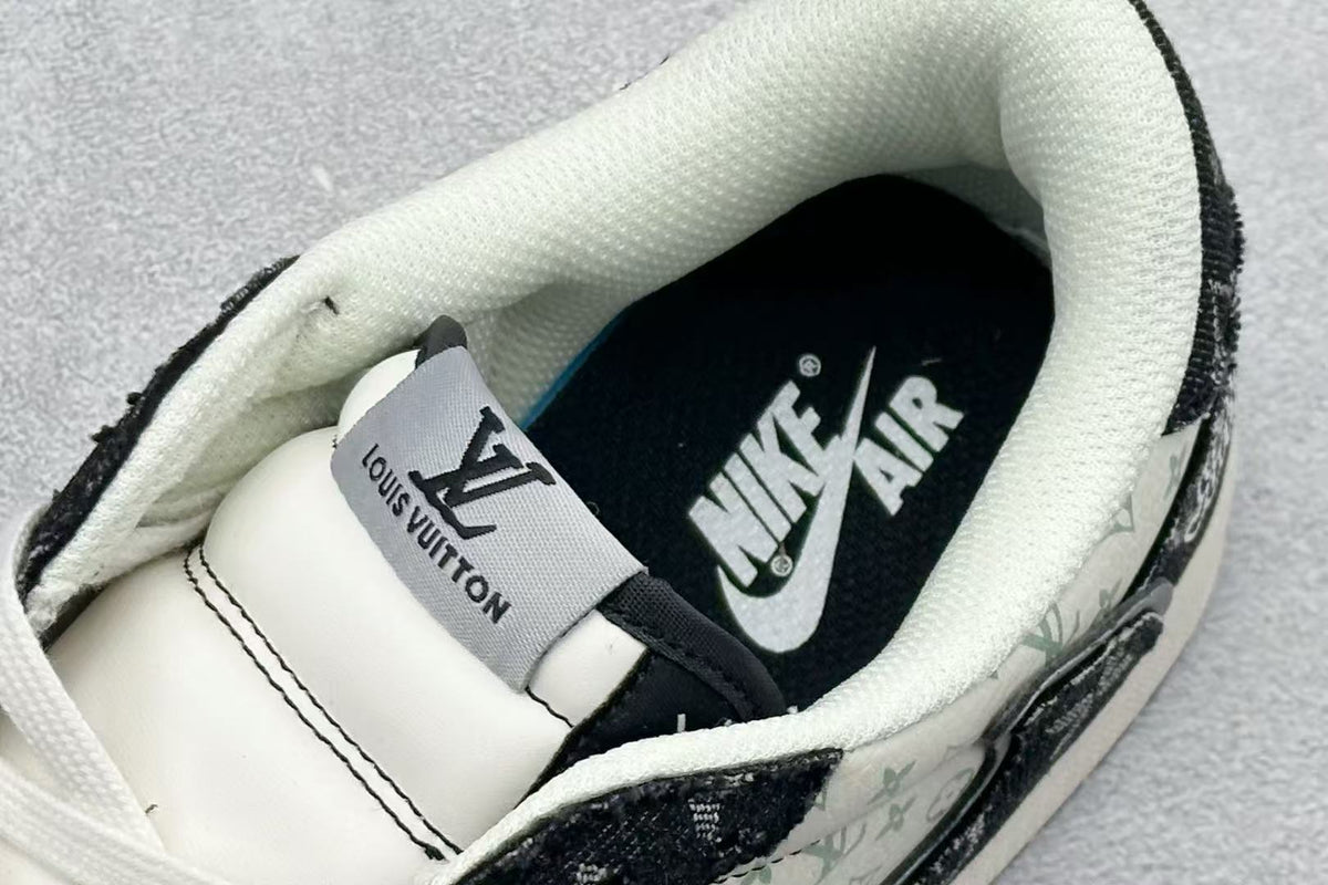 AJ1 Low Travis Scott x LV Black Monogram Customs
