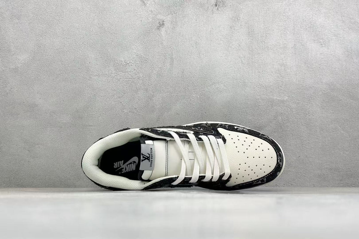 AJ1 Low Travis Scott x LV Black Monogram Customs