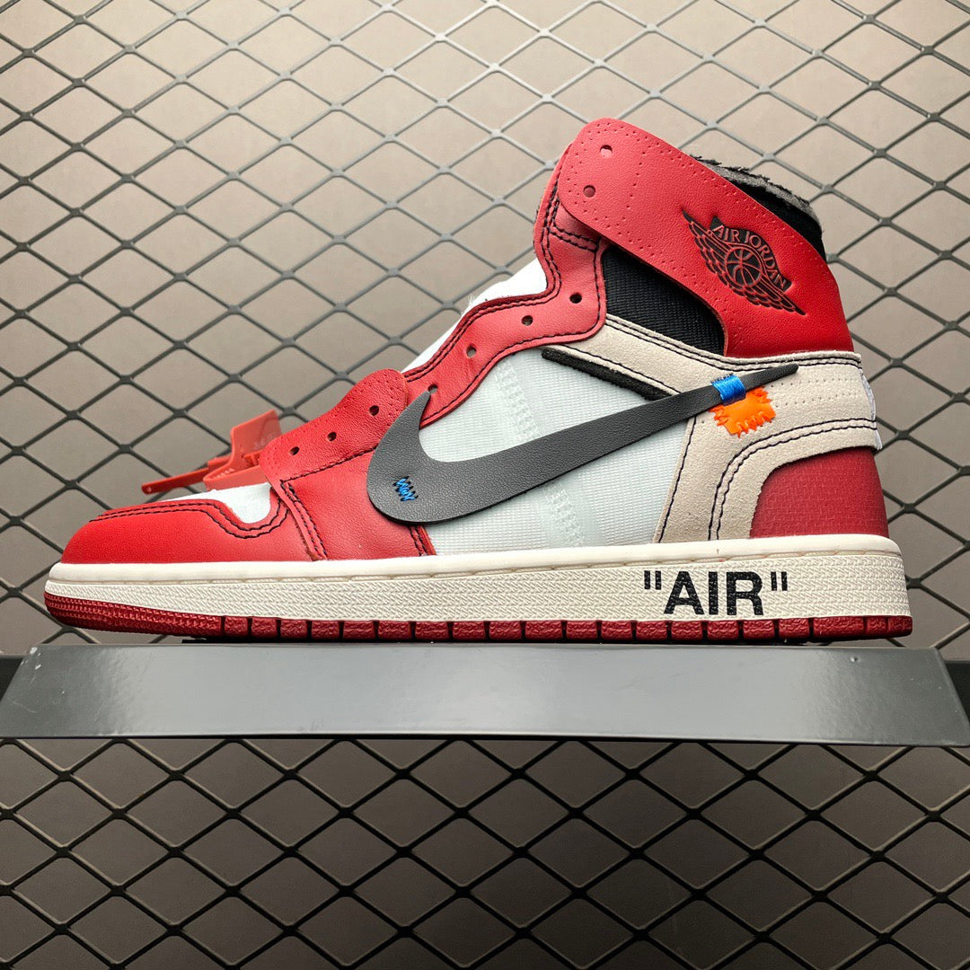 AJ1 X OW Chicago Red
