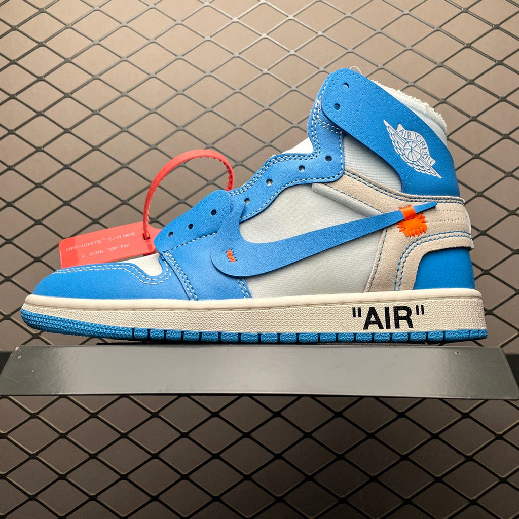 AJ1 X OW University Blue
