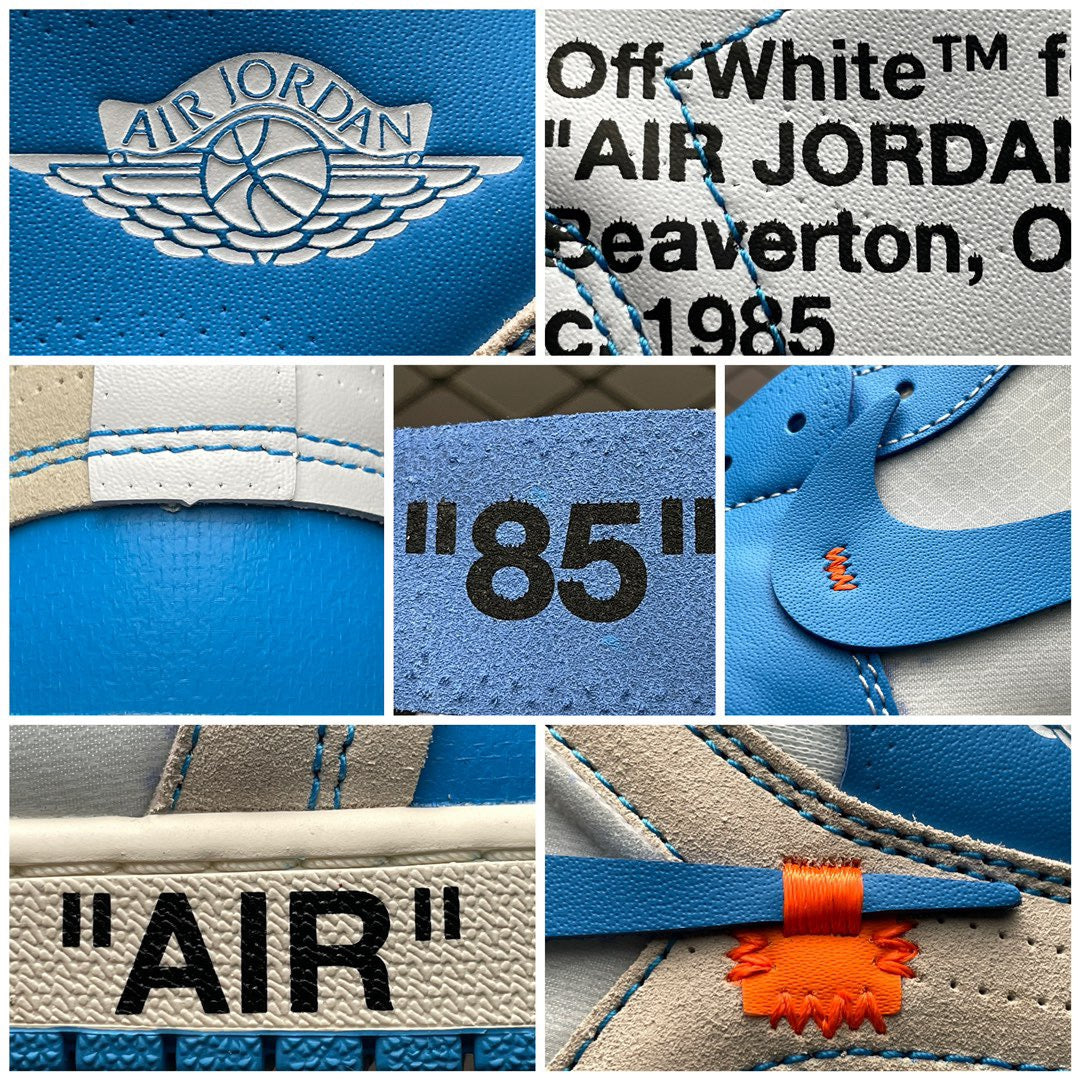 AJ1 X OW University Blue
