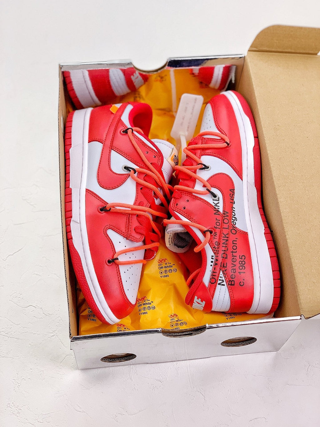 Dunk Low X OW University Red